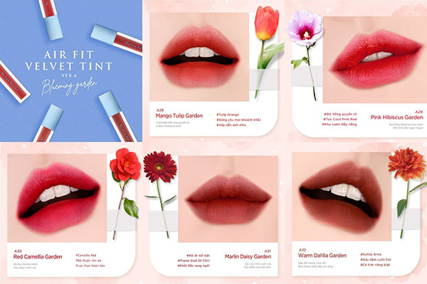 black-rouge-a31-la-mau-gi-3 Black Rouge Air Fit Velvet Tint Version 6 gồm 5 màu son